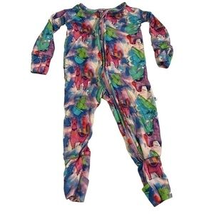 Brooke and Peyton Bsmboo 0-3 months llama design bamboo sleeper both end zipper